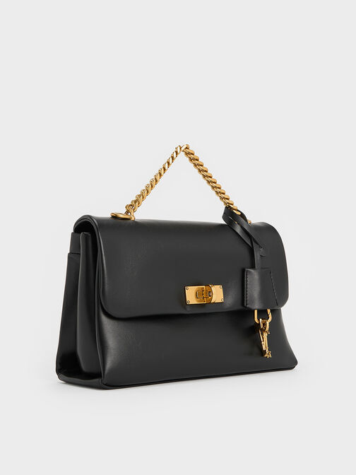 Kerry Chain-Handle Crossbody Bag, Black, hi-res