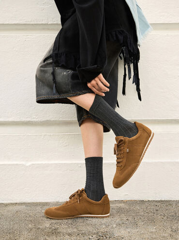 Jace Suede Sneakers, Brown, hi-res