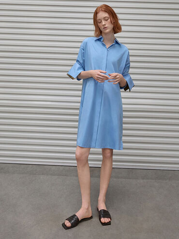 Ivette Woven Slide Sandals, Black, hi-res