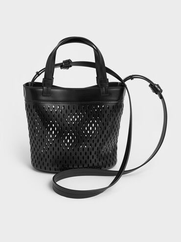 شنطة توت جونو مثقبة, أسود كلاسيكي, hi-res