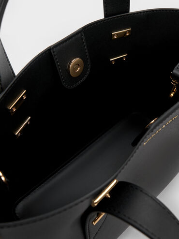 Mini Shania Double-Handle Tote Bag, Black, hi-res