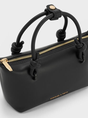 Sammie Knotted-Handle Tote Bag, Black, hi-res