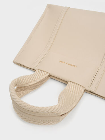 حقيبة توت صغيرة من مجموعة شاليا, بيج, hi-res