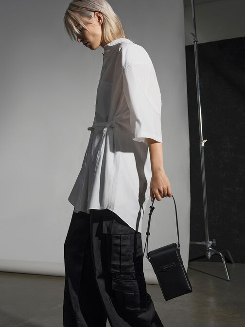 حقيبة أديل صغيرة بتصميم عصري مستطيل, أسود كلاسيكي, hi-res