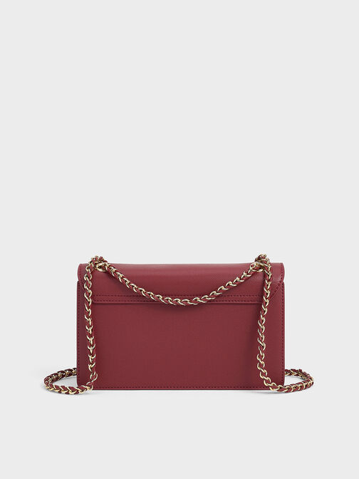 Everline Braided-Strap Shoulder Bag, Burgundy, hi-res