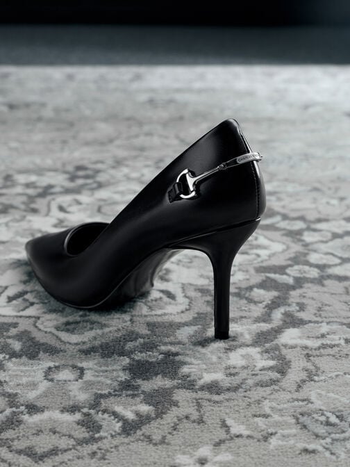 حذاء بكعب إيرينا ميتاليك ومقدمة مدببة, صندوق أسود, hi-res