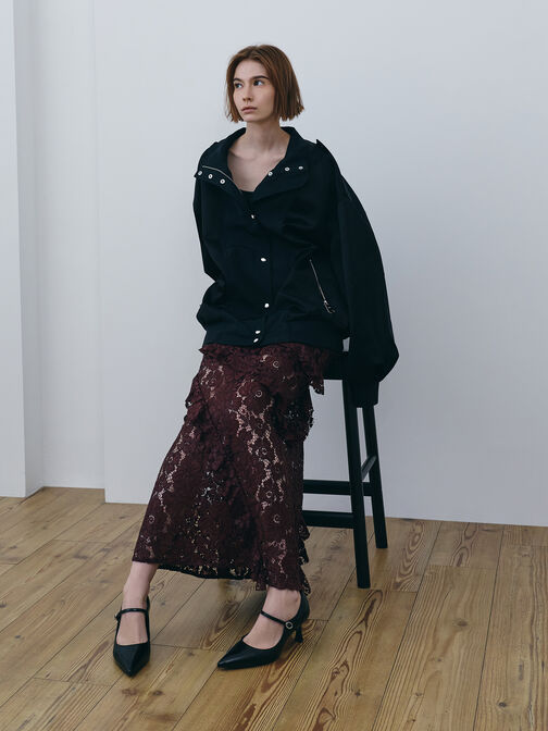 حذاء ماري جين بمقدمة مدببة, صندوق أسود, hi-res