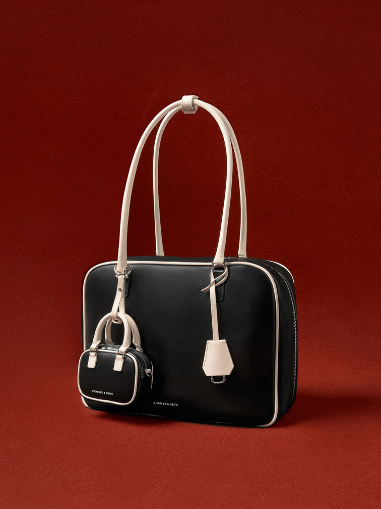 Large Sianna Two-Tone Bowling Bag, Multi, hi-res