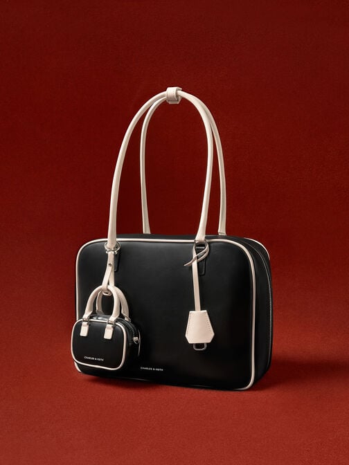 Large Sianna Two-Tone Bowling Bag, Multi, hi-res