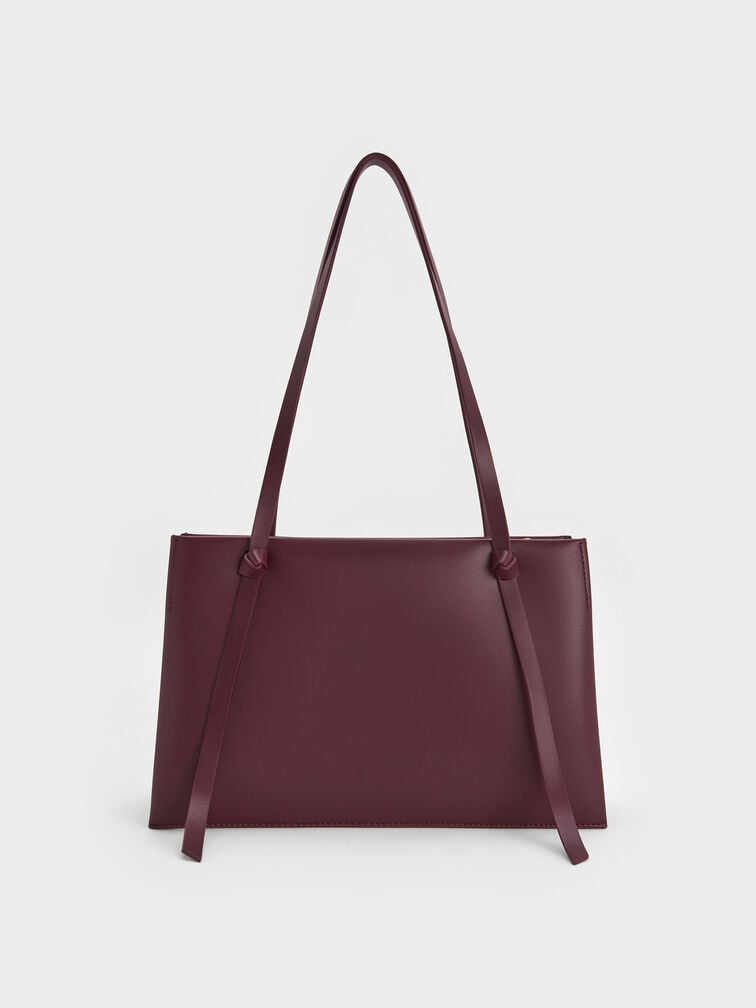 Midori Geometric Tote Bag, Wineberry Red, hi-res