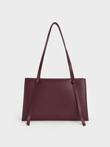 Midori Geometric Tote Bag, Wineberry Red, hi-res