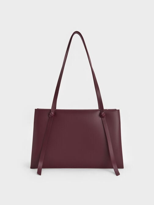 Midori Geometric Tote Bag, Wineberry Red, hi-res