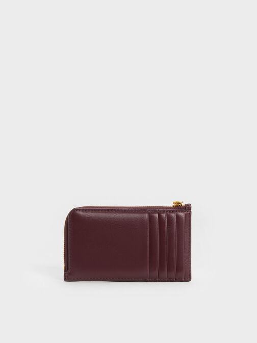 Cesia Zip-Around Card Holder, Wineberry Red, hi-res