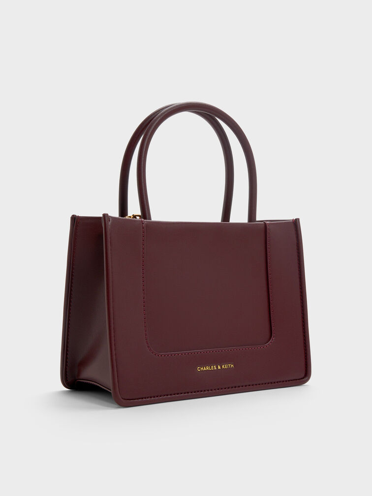 Mini Daylla Tote Bag, Wineberry Red, hi-res