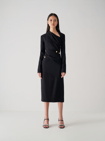 صندل ساتان بكعب ستيليتو مزين بالأحجار, أسود, hi-res