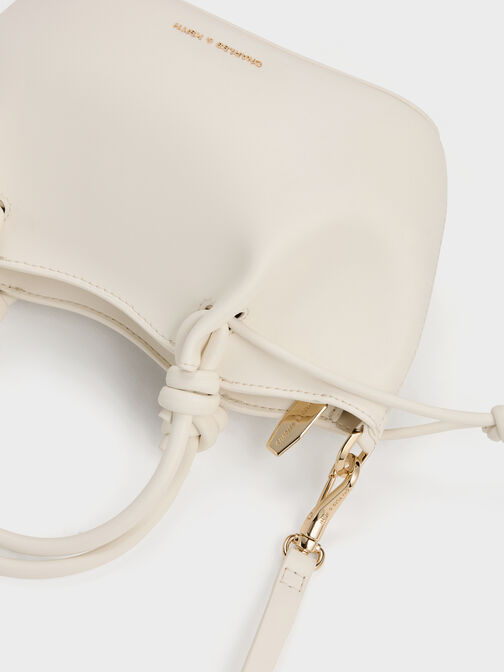 Sammie Knotted-Handle Wavy Tote Bag, Cream, hi-res
