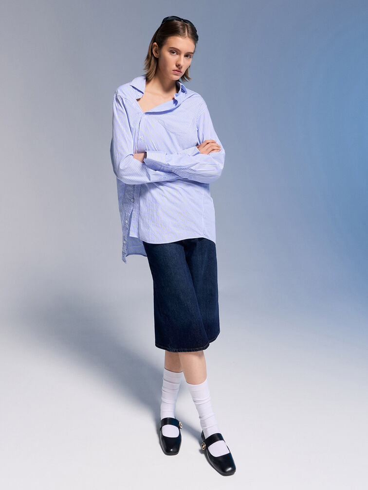 Yara Mary Jane Flats, Black, hi-res