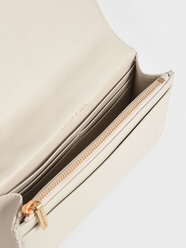 Paffuto Quilted Wallet On Chain, Cream, hi-res