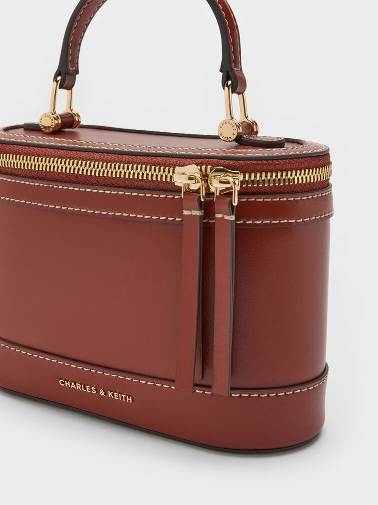 حقيبة مكياج بمقبض علوي من إينولا, قرميدي, hi-res