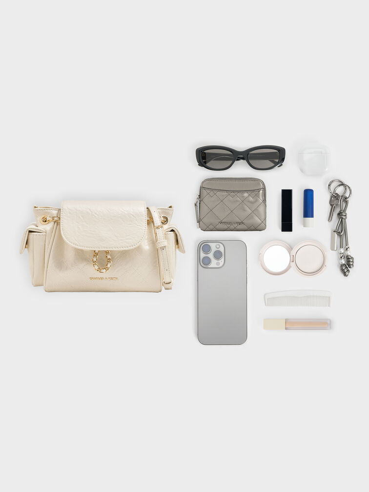 حقيبة ظهر مبطنة, كريم, hi-res