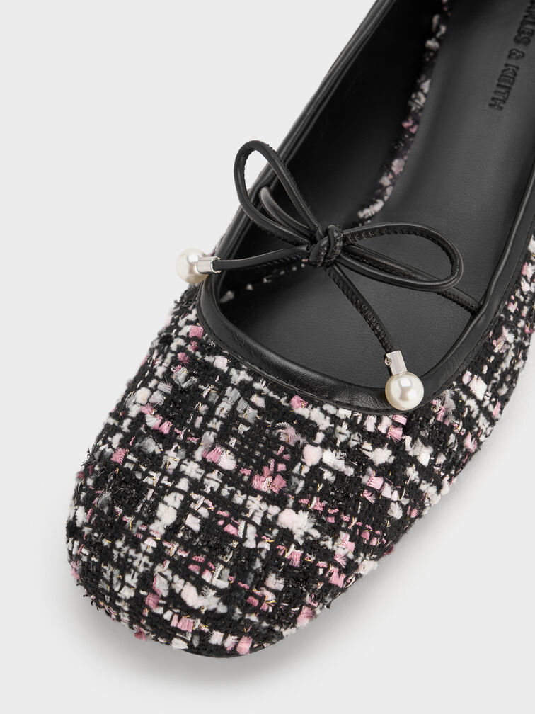 حذاء باليرينا باربرا تويد بفيونكة ولؤلؤ, متعدد الألوان, hi-res