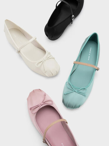 Emiko Bow Mary Jane Flats, Chalk, hi-res
