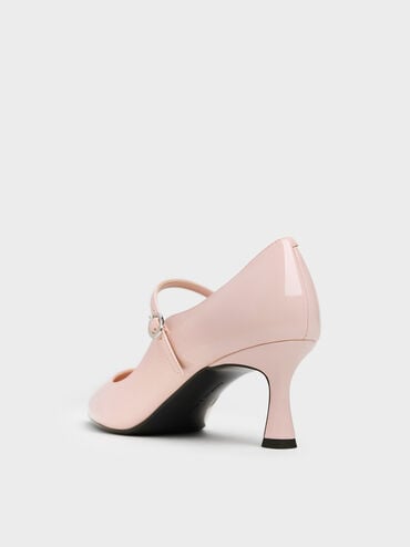 Patent Pointed Mary Jane Pumps, Blush, hi-res