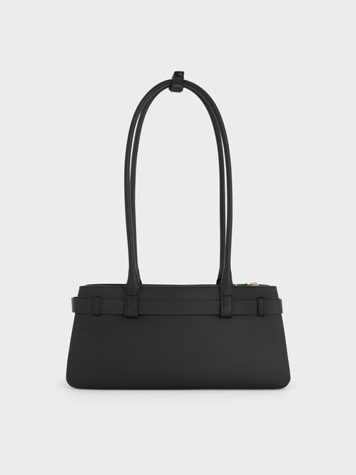 شنطة كتف جودي جلد طبيعي, أسود, hi-res