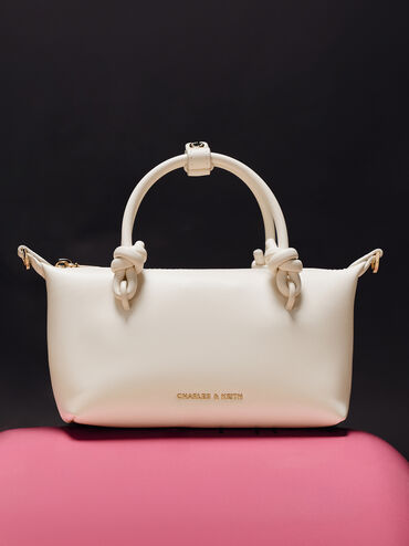 Sammie Knotted-Handle Tote Bag, Cream, hi-res