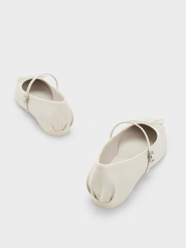 Emiko Bow Mary Jane Flats, Chalk, hi-res