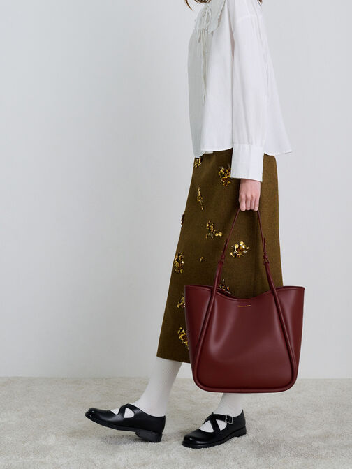 حقيبة ليلا توت باج واسعة بتصميم انسيابي, برقوق التوت, hi-res