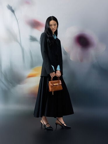 حقيبة توت "كيري" ميني بقفل دوار, Distressed Tan, hi-res