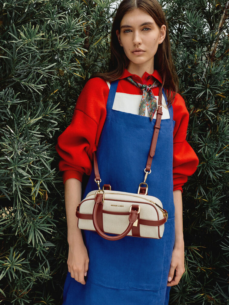 Scottie Canvas Bowling Bag, Brick, hi-res