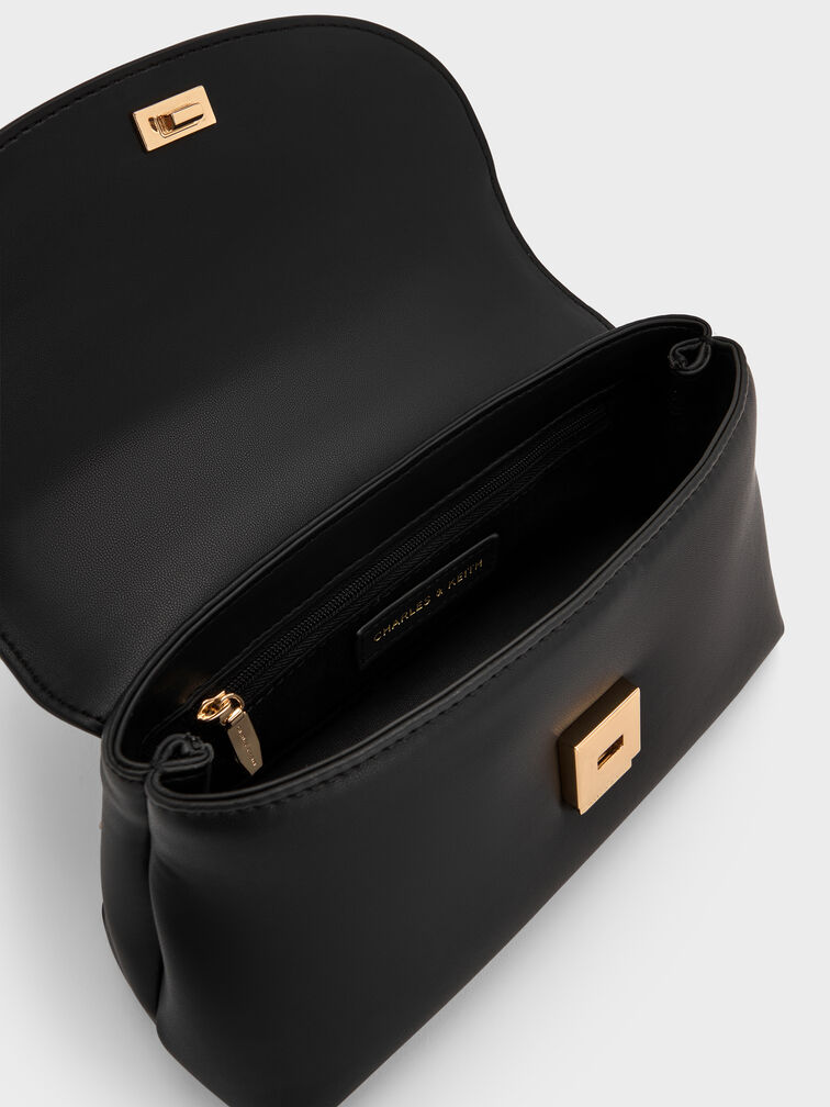 Sammie Knotted-Handle Two-Way Backpack, Black, hi-res