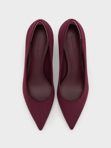 أحذية روثي بكعب قصير (كيتنز) من الجلد السويدي الصناعي, برغندي, hi-res