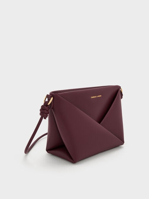 Midori Geometric Crossbody Bag, Wineberry Red, hi-res