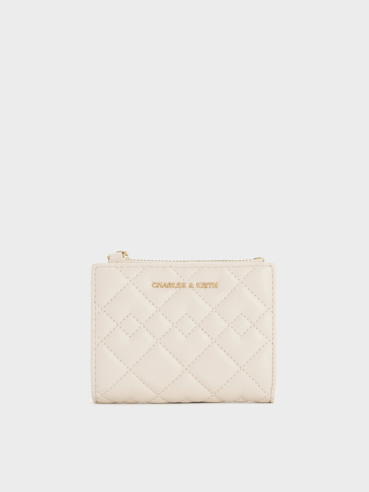 Duo Quilted Small Wallet, Cream, hi-res