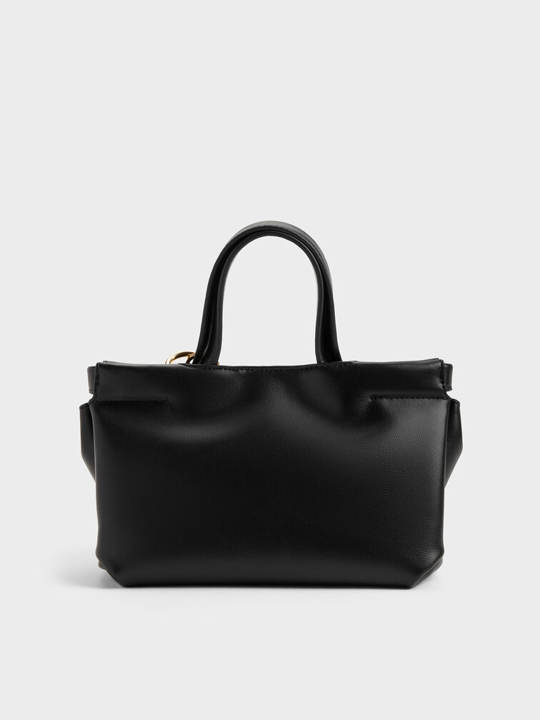 Mini Zephyr Tassel Tote Bag, Black, hi-res
