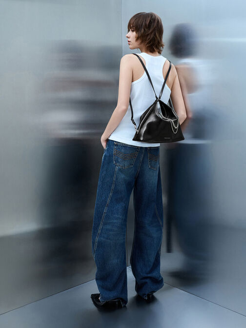 حقيبة كتف من سلسلة أتوود, أسود كلاسيكي, hi-res