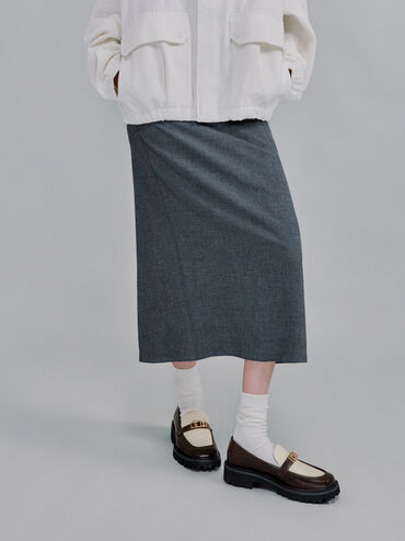 Lando Canvas Two-Tone Metallic-Accent Platform Loafers, Multi, hi-res