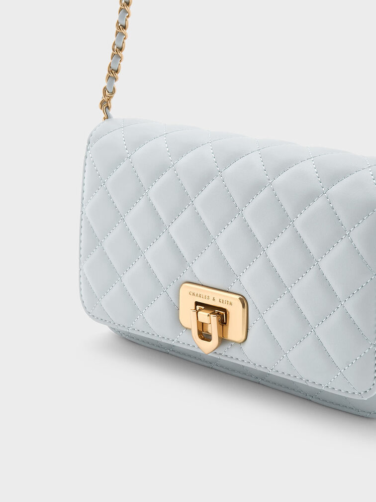 كلاتش كريسيدا مبطّن بقفل كبس, أزرق باهت مائل للرمادي, hi-res