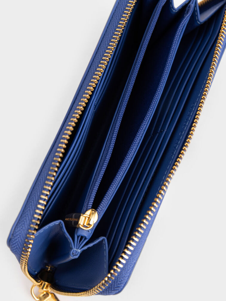 Dulcie Ombre Zip-Around Long Wallet, Peacock, hi-res