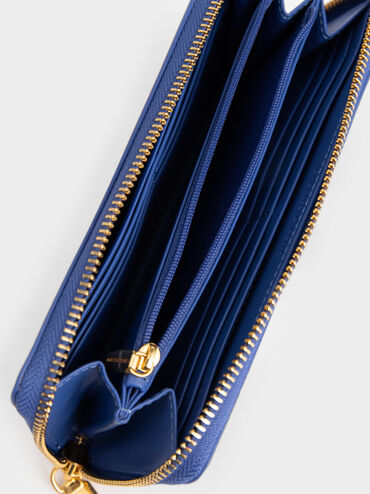 Dulcie Ombre Zip-Around Long Wallet, Peacock, hi-res