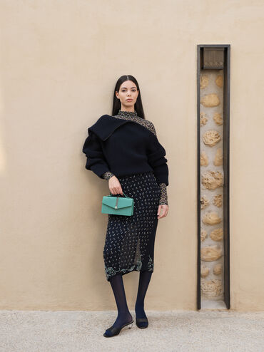 حقيبة تايزيا صغيرة من الساتان بمقبض سلسلة, شرشيري, hi-res