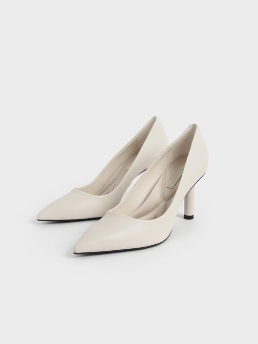 حذاء بكعب أسطواني, أبيض طباشيري, hi-res