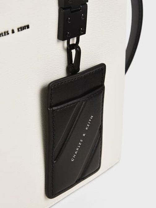 Cameron Double Top Handle Bag, White, hi-res