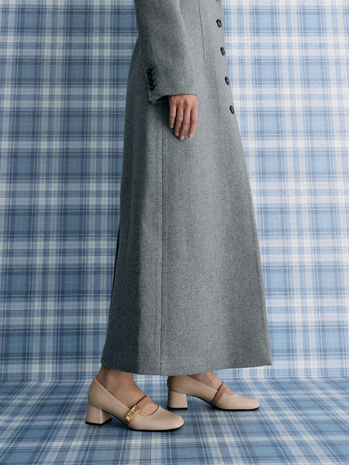 حذاء ماري جين لاندو بمشبك, أبيض طباشيري, hi-res