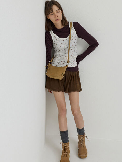 Tatiana Tassel Hobo Bag, Sand, hi-res