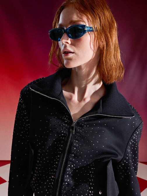 نظارة شمسية إيدي بيضاوية, أزرق, hi-res