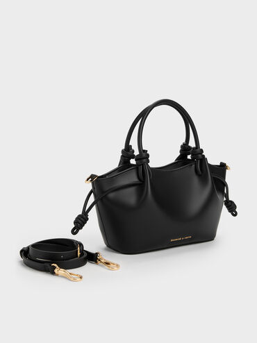 حقيبة توت "سامي" بمقابض معقودة, أسود, hi-res
